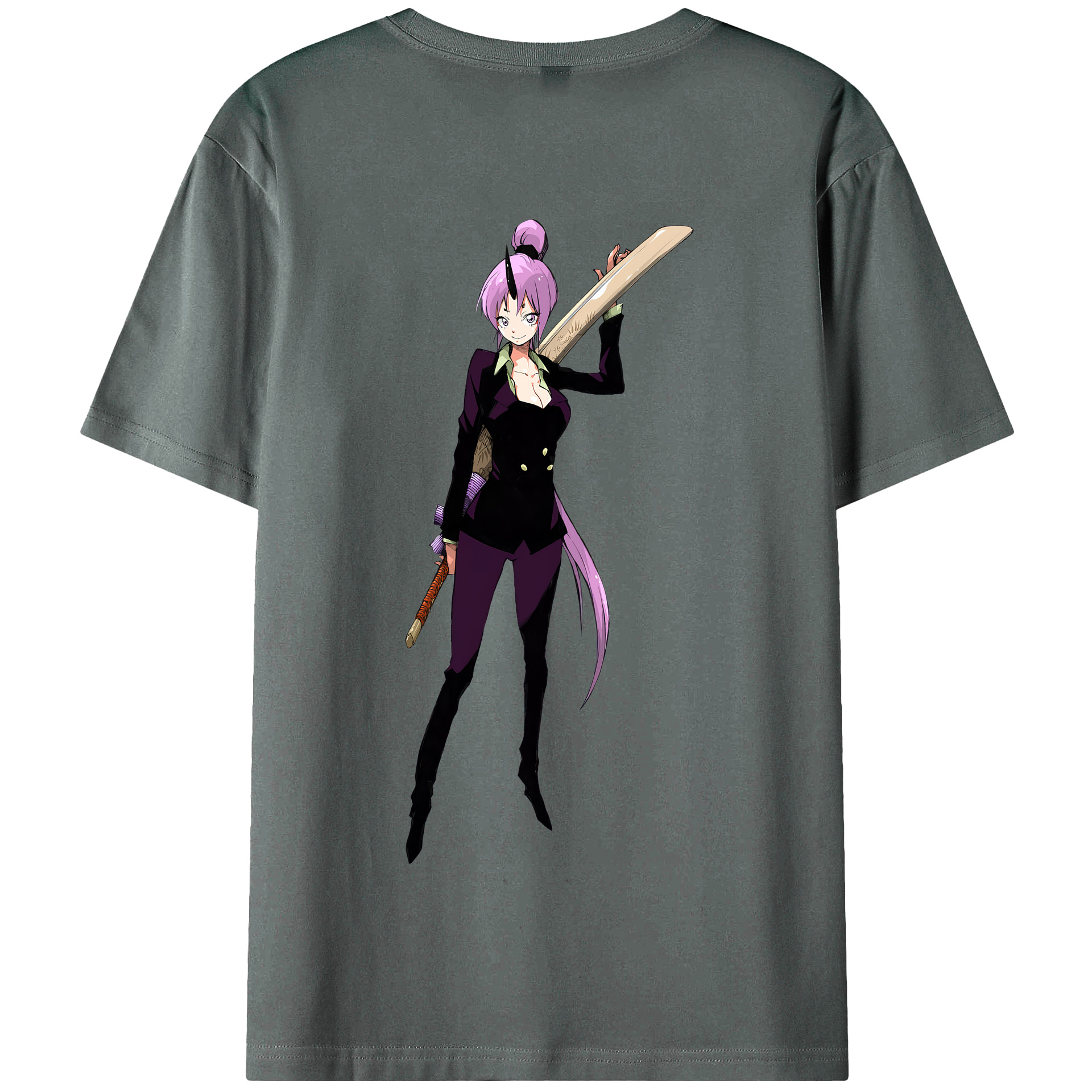 （画像用） 転スラ Regarding Reincarnated to Slime 綿100％半袖Tシャツ（背面プリント）